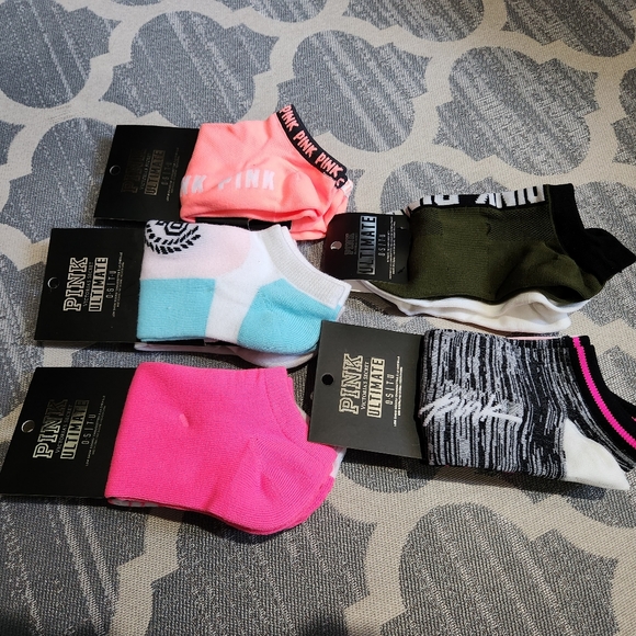 NEW 10 Pairs PINK Victoria's Secret socks - Picture 2 of 4